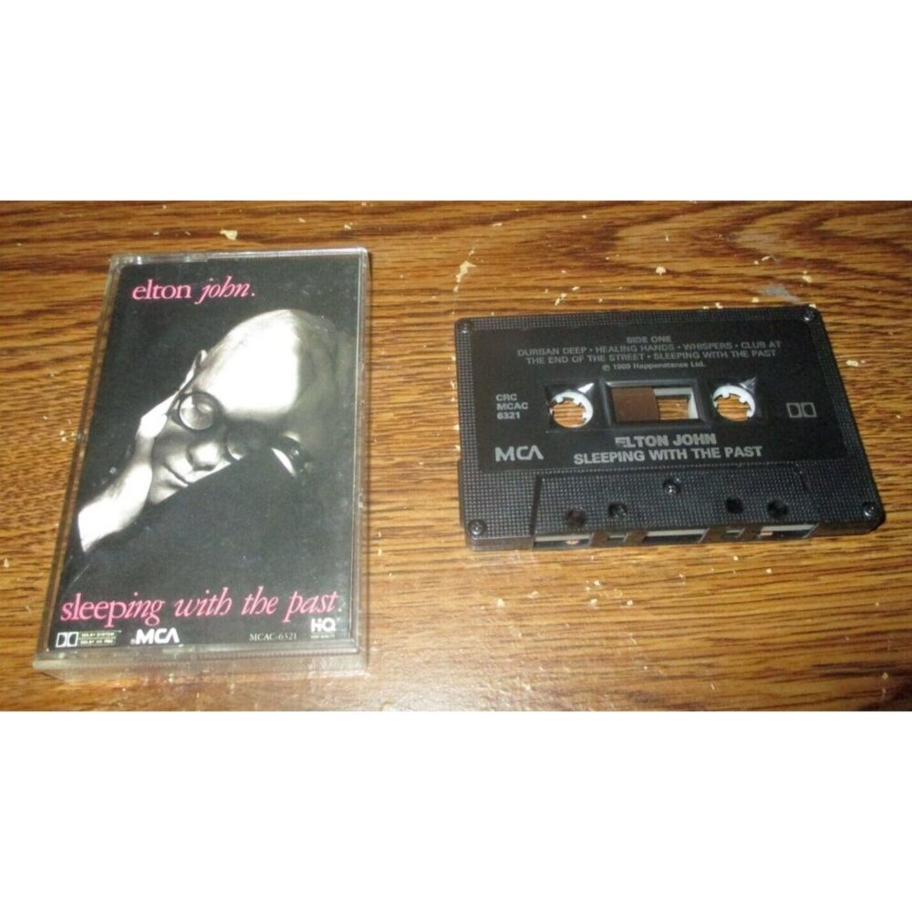 Elton John -Sleeping With the Past on cassette (MCA Records, 1989)